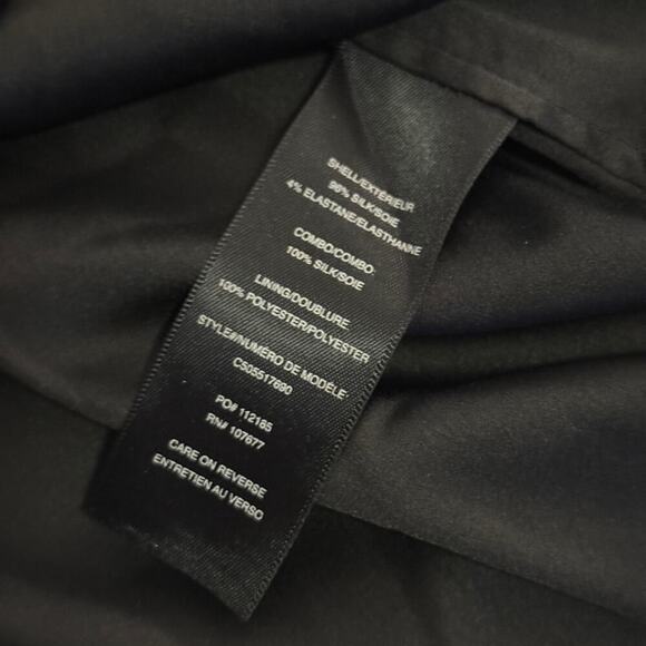 ALICE + OLIVIA Black Dora Off the Shoulder 100% Silk Tube Dress Size 0 - Picture 4 of 6